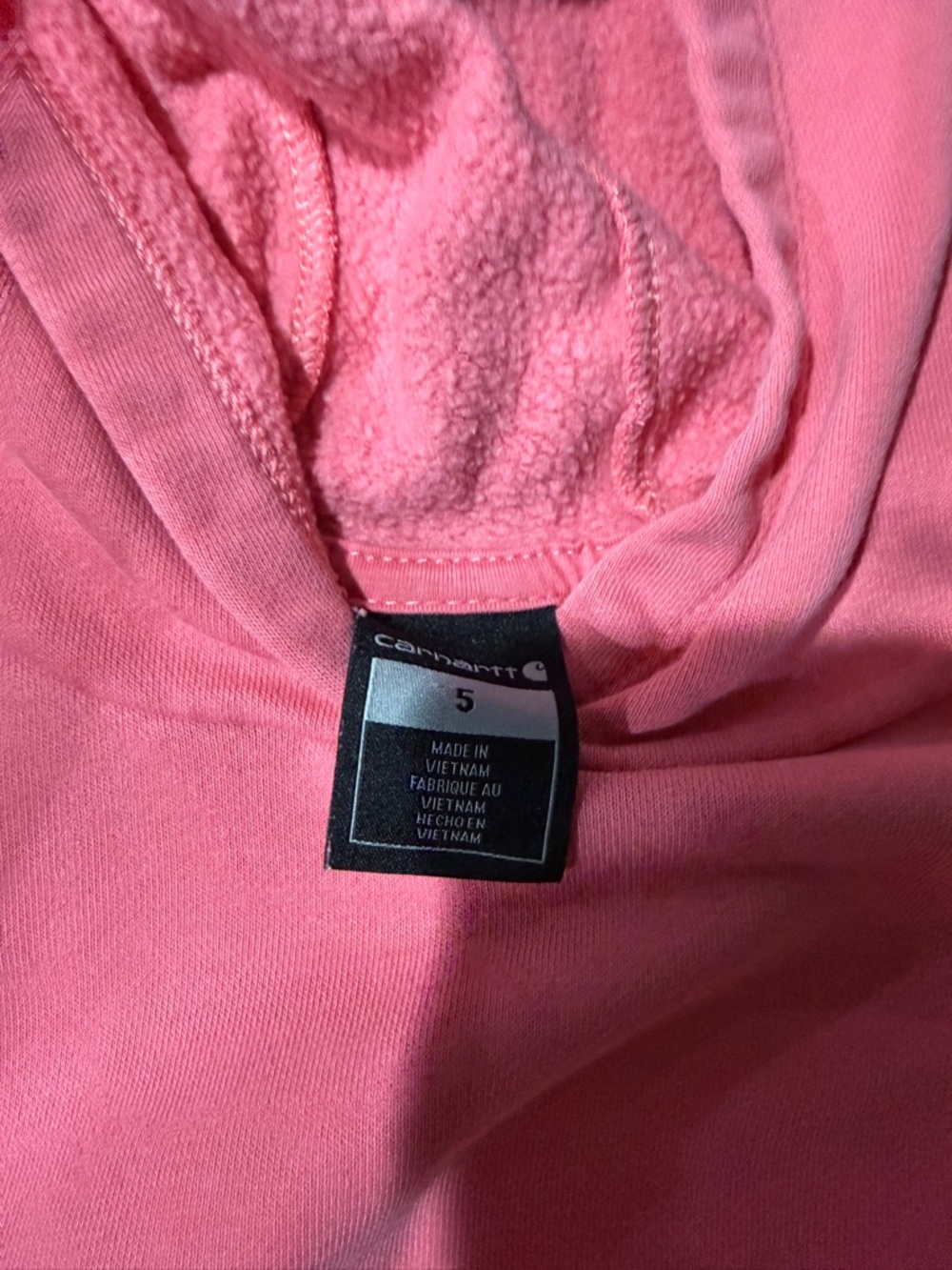 Carhartt Kids Pink Pullover Hoodie - Picture 4 of 5